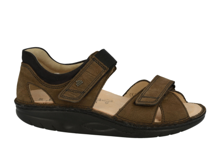 Finn Comfort Samara Backstrap Sandal (Unisex) - Schlamm Schwarz on Sale