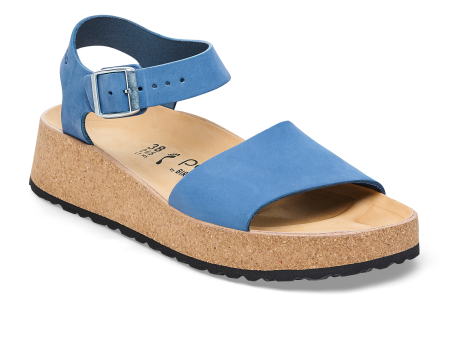 Birkenstock Glenda Narrow Wedge Sandal (Women) - Elemental Blue Nubuck Supply