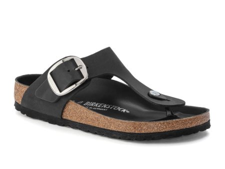 Birkenstock Gizeh Big Buckle Sandal (Women) - Black Oiled Leather Discount