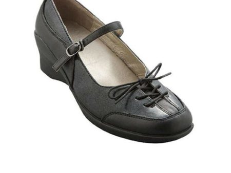 Akaishi Kasumi Mary Jane Wedge (Women) - Black For Discount