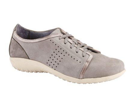 Naot Avena Lace Up (Women) - Light Gray Silver Threads Smoke Gray Sale