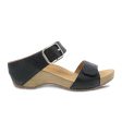 Dansko Tanya Wedge Sandal (Women) - Black Milled Burnished Discount