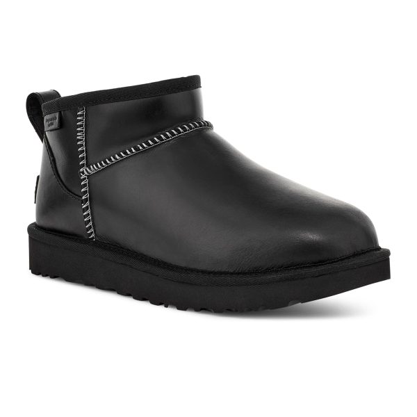 UGG® Classic Ultra Mini Leather Regenerate Boot (Women) - Black Online