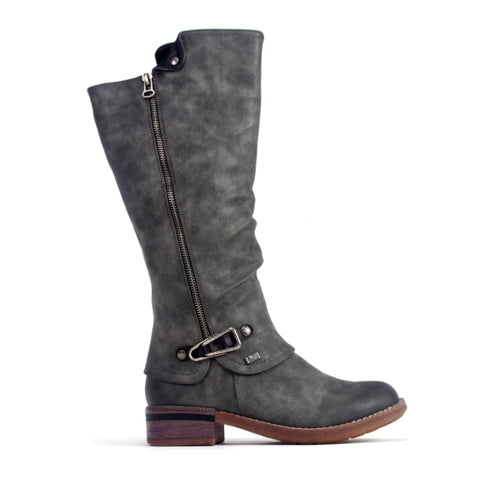 Rieker Fabrizia 94652-45 Tall Boot (Women) - Grey Black Online