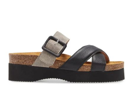 Naot Juliette Slide Sandal (Women) - Soft Black Leather Spec Beige Supply