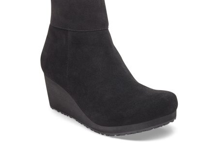 Birkenstock Ebba Narrow Wedge Boot (Women) - Black Suede For Discount