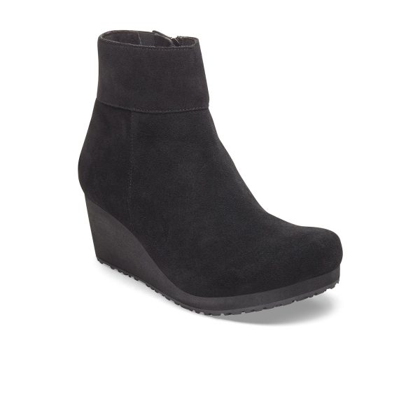 Birkenstock Ebba Narrow Wedge Boot (Women) - Black Suede For Discount