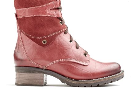 Dromedaris Kara Suede Mid Boot (Women) - Red Online Sale