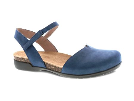 Dansko Rowan Backstrap Sandal (Women) - Navy Milled Nubuck Online now