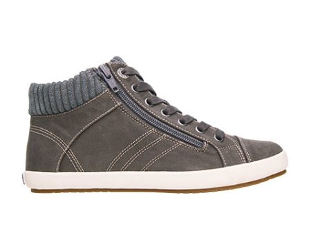 Taos Startup Mid Top Sneaker (Women) - Graphite Distressed Online now