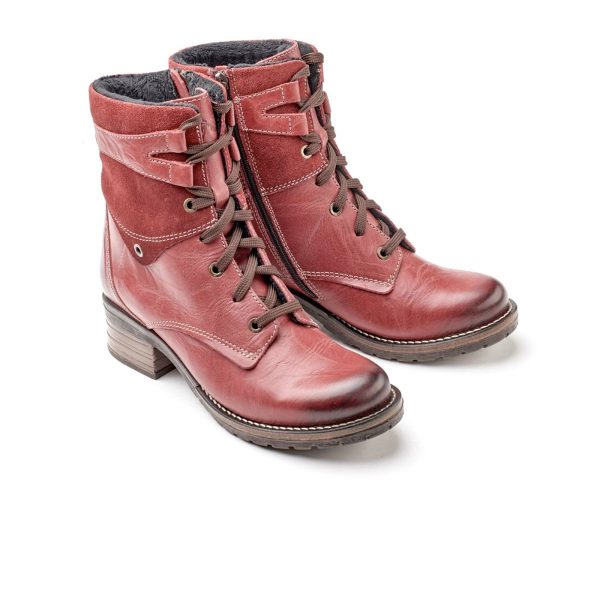 Dromedaris Kara Suede Mid Boot (Women) - Red Online Sale