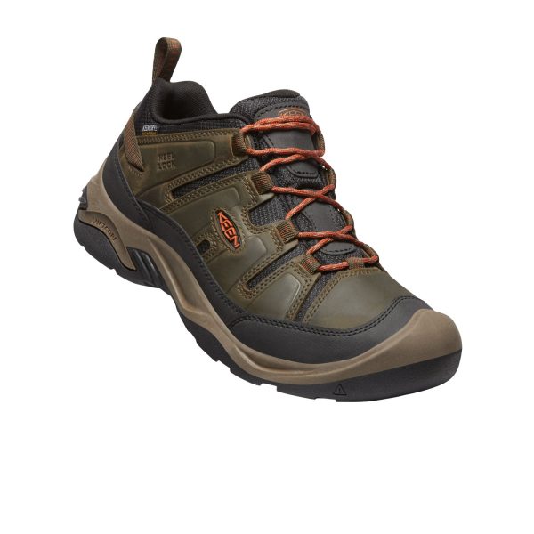 Keen Circadia Waterproof Hiking Shoe (Men) - Black Olive Potters Clay Discount