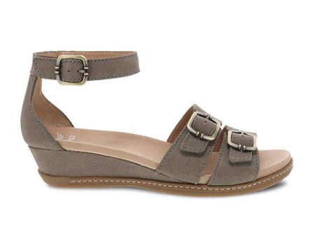 Dansko Astrid Wedge Sandal (Women) - Stone Textured Nubuck Online Hot Sale