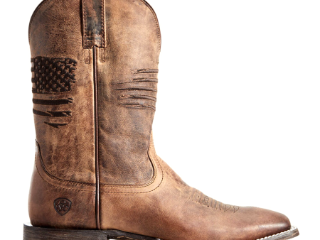 Ariat Circuit Patriot Western Boot (Men) - Weathered Tan Online Sale