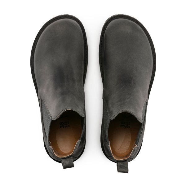 Birkenstock Stalon Narrow Chelsea Boot (Women) - Graphite Oiled Leather Fashion