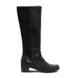 Dansko Celestine Tall Boot (Women) - Black Burnished Nubuck Hot on Sale