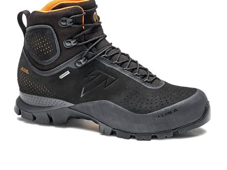 Tecnica Forge GTX Mid Hiking Boot (Men) - Black Orange Leather Discount