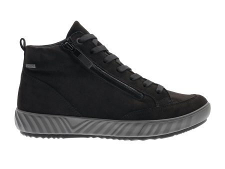 Ara Adrienne High Top Sneaker (Women) - Black Hydro-Microsuede Online Sale