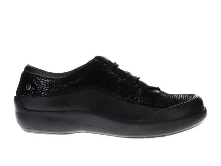 Revere Alberta Lace Up (Women) - Black Black Lizard Hot on Sale