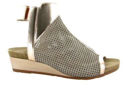 Naot Oz Wedge Sandal (Women) - Perforated Stone Nubuck For Cheap