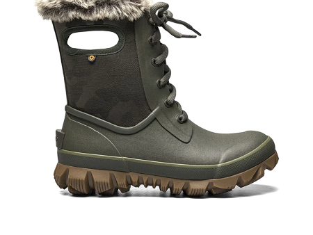 Bogs Arcata Tonal Camo Waterproof Winter Boot (Women) - Dark Green Supply