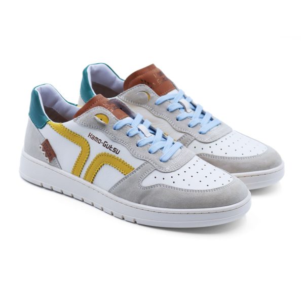 Kamo-Gutsu CAMPO 048 Sneaker (Men) - Cream White Cobalt Online Hot Sale