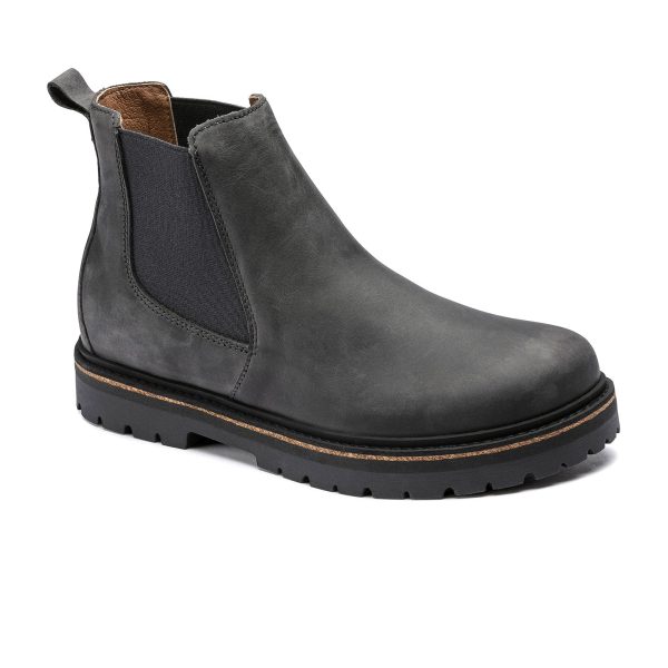 Birkenstock Stalon Chelsea Boot (Men) - Graphite Oiled Leather Online Sale