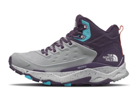 The North Face VECTIV Exploris Mid FUTURELIGHT Leather (Women) - Meld Grey Dark Eggplant Purple Fashion