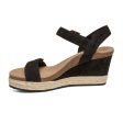 Aetrex Sydney Wedge Sandal (Women) - Black Suede Hot on Sale