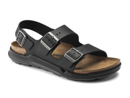 Birkenstock Milano Rugged Backstrap Sandal (Men) - Black Oiled Leather Discount