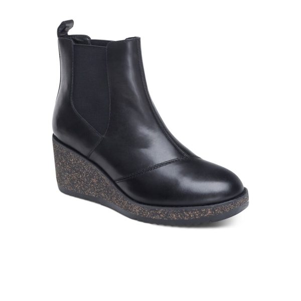 Aetrex Dawn Wedge Boot (Women) - Black Online Sale