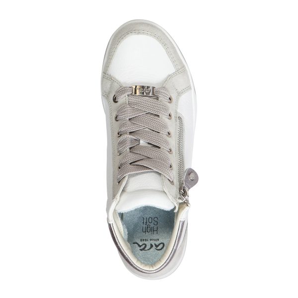 Ara Rei High Top Sneaker (Women) - Fog White Silver Sale