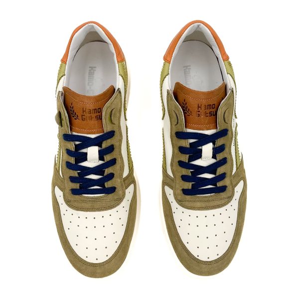 Kamo-Gutsu CAMPO 048 Sneaker (Men) - Khaki White Asparagus on Sale