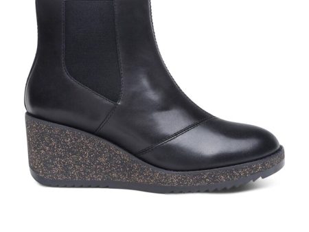 Aetrex Dawn Wedge Boot (Women) - Black Online Sale