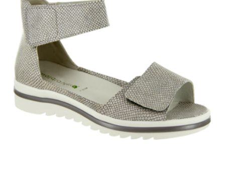 Waldlaufer Marigold 351005 Ankle Strap Sandal (Women) - Silver Snake Supply