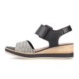 Remonte Jerilyn D6453-01 Wedge Sandal (Women) - Schwarz-Crema Schwarz Siradial Lugano Online Hot Sale