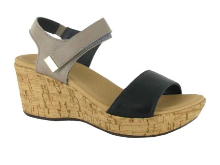 Naot Summer Wedge Sandal (Women) - Soft Black Soft Stone Discount