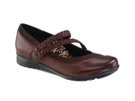 Aetrex Ada Braided Mary Jane (Women) - Burgundy Fashion