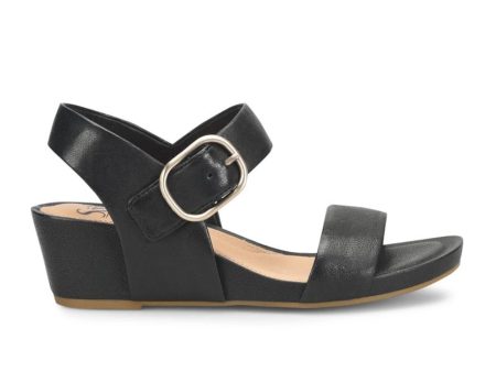 Sofft Vaya Wedge Sandal (Women) - Black on Sale