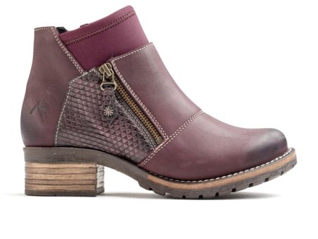 Dromedaris Kihana Metallic Ankle Boot (Women) - Violet For Sale