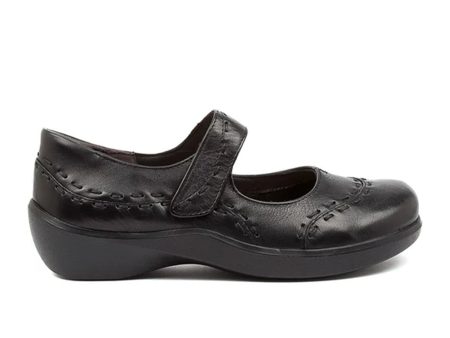 Ziera Gummibear Mary Jane (Women) - Black Leather Discount