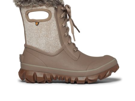 Bogs Arcata Cozy Chevron Winter Boot (Women) - Taupe Online now