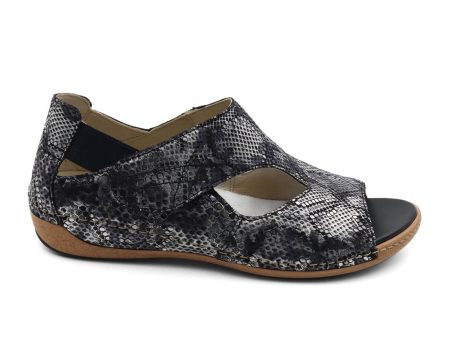 Waldlaufer Bailey 342004 Backstrap Sandal (Women) - Dragon Print Marine Online Hot Sale