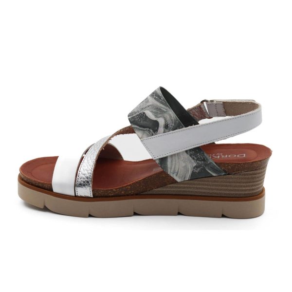 Dorking Agnes D8786 Wedge Sandal (Women) - Blanco Sale