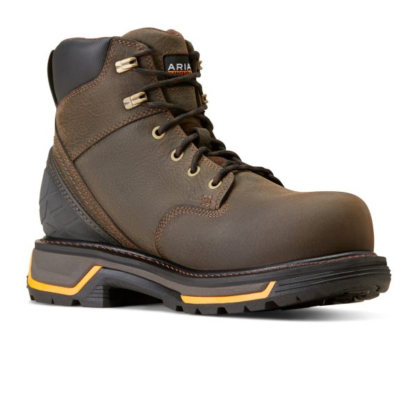 Ariat MNS Big Rig 6  Waterproof Composite Toe Work Boot (Men) - Iron Coffee on Sale