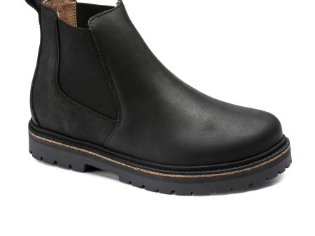 Birkenstock Stalon Chelsea Boot (Men) - Black Oiled Nubuck on Sale