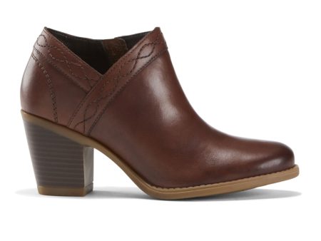 Earth Lina Austin Wide Ankle Boot (Women) - Mahogany Cheap