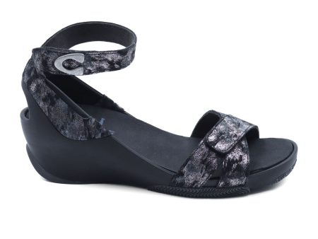 Wolky Era Wedge Sandal (Women) - Black Storm Suede Online