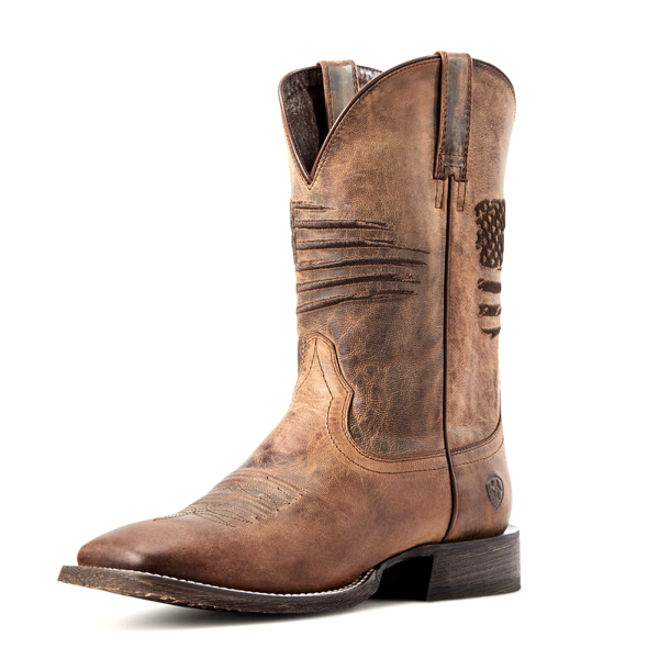 Ariat Circuit Patriot Western Boot (Men) - Weathered Tan Online Sale