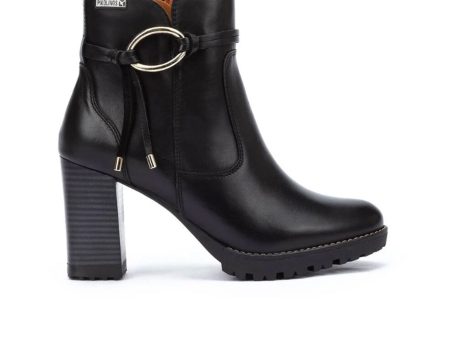 Pikolinos Connelly W7M-8542 Heeled Ankle Boot (Women) - Black Leather For Discount